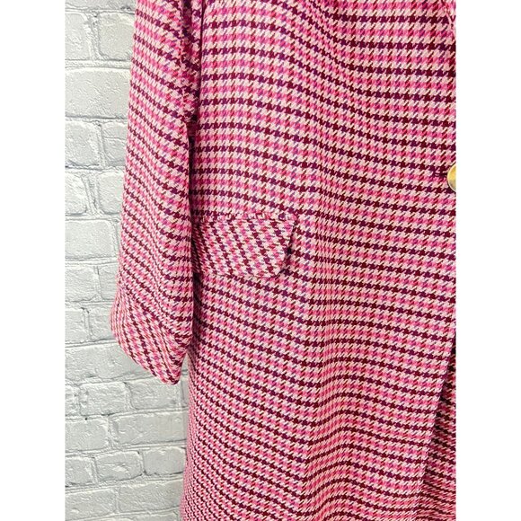J. Jill Womens XL Pink Houndstooth Blazer One Button Career Jacket NWT - Picture 11 of 12
